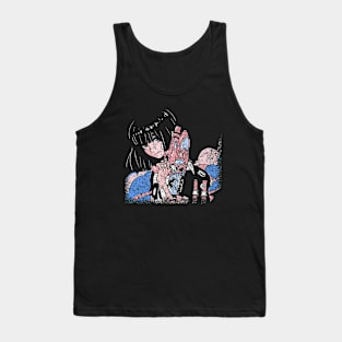 Anime Girl with Water Gun Tank Top